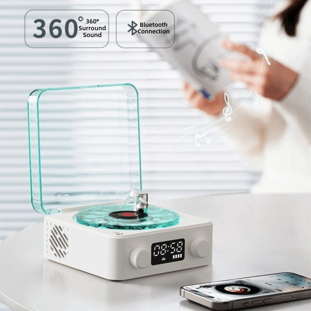 Portable White Noise Bluetooth Speaker Mini Wave Vinyl Player Retro Vinyl Record Player  Home