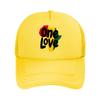 One Love African Map Rasta  Mesh Baseball Cap Hip Hop