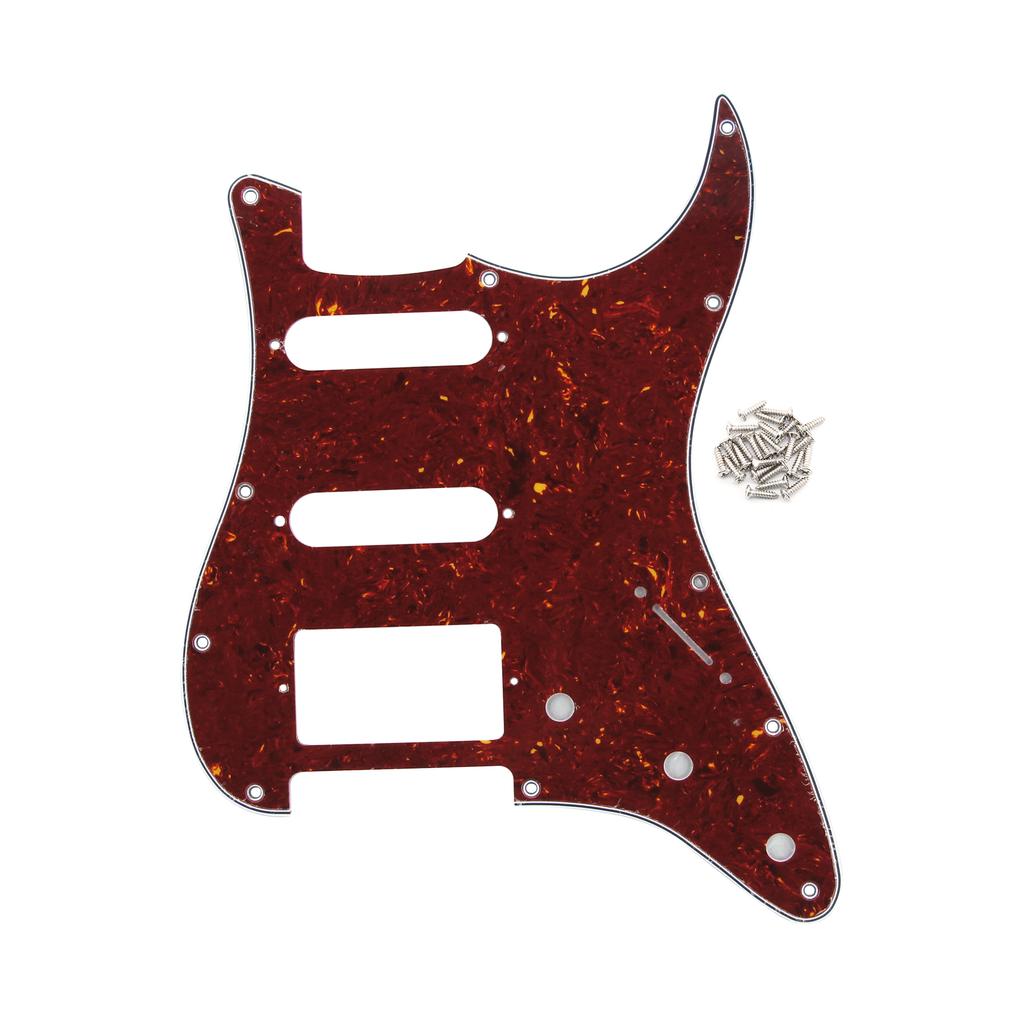 FLEOR 11 Holes HSS Electric Guitar Pickguard SSH Guard Scratch Plate & Screws fit ST Guitar Parts, 8 Colors Option