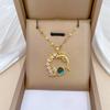 ZAKOL Delicate Fish Planet Inlaid Zircon Pendant Necklace for Women Girls Female Anniversary Birthday Zircon Gift