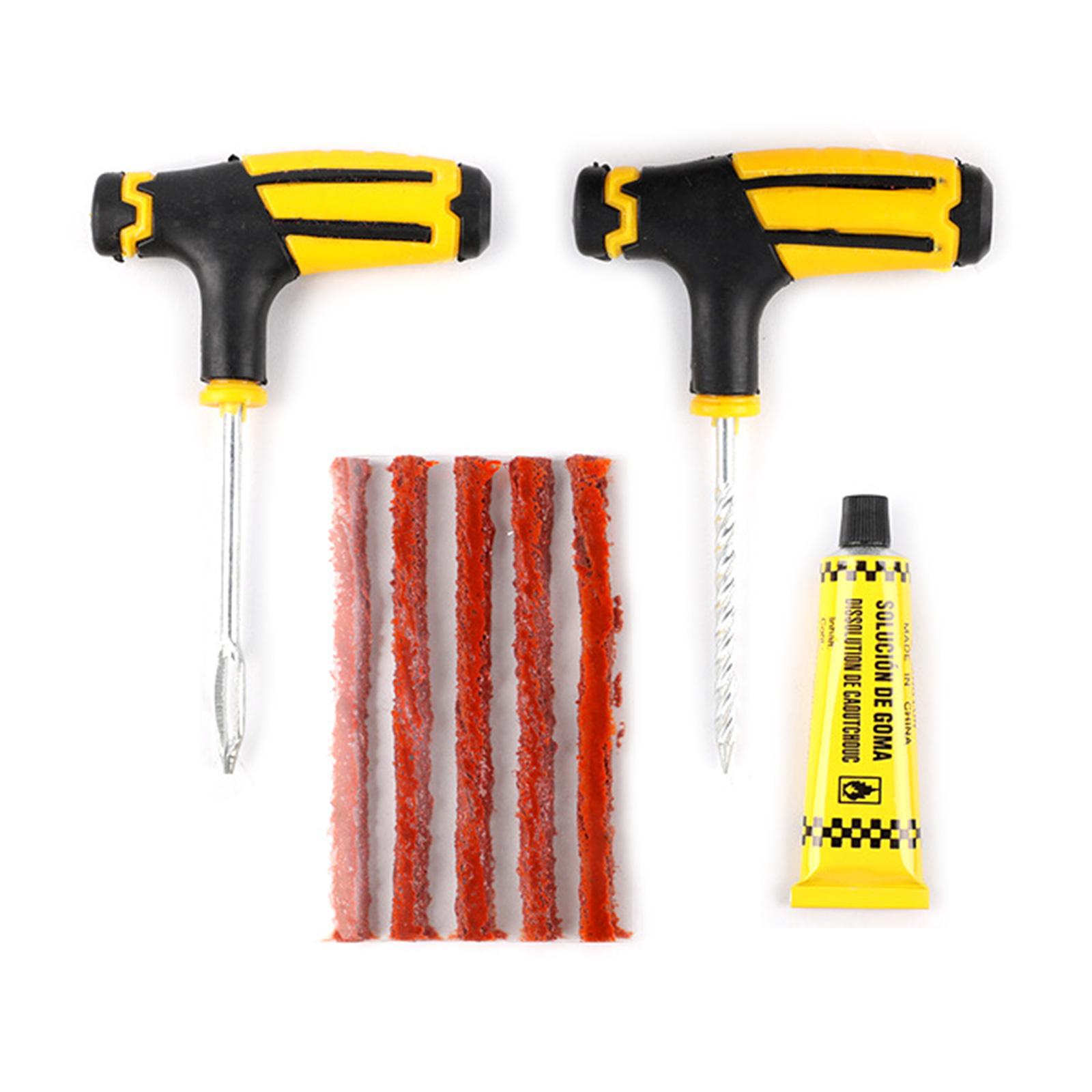 

Practical Tire Repair Kit Heavy Duty Universal Tire Plug Kit Easily Stores Inside Your Car Truck Motorcycle