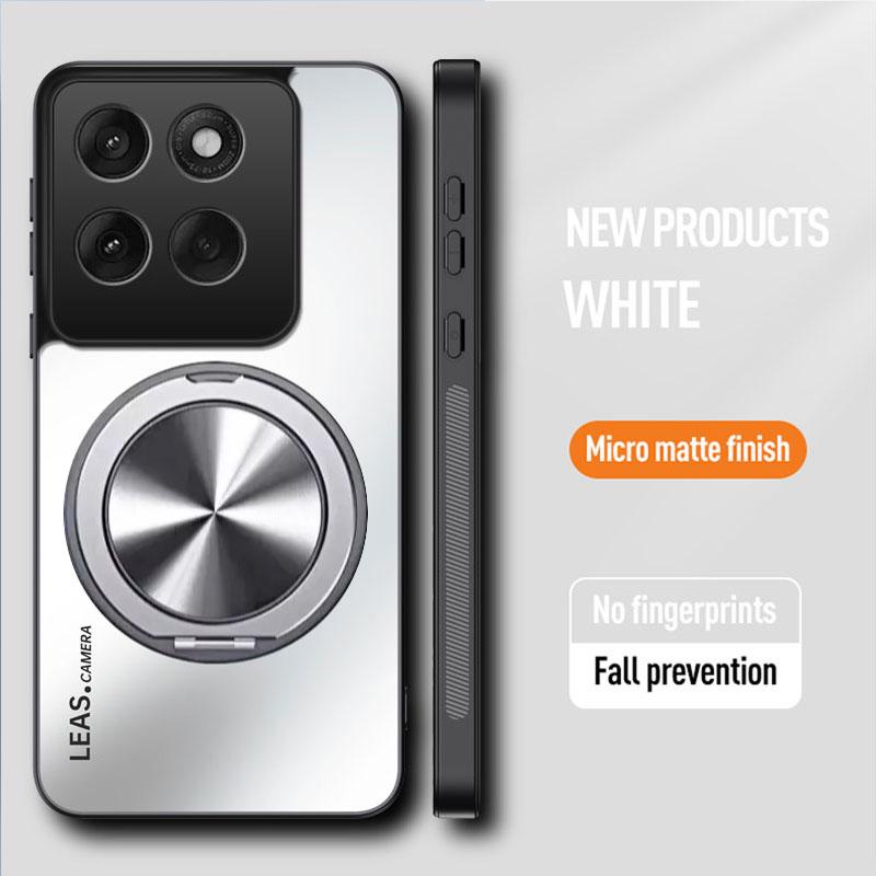 Magnetic Case For Motorola Edge 60 Pro 50 Fusion Matte Shockproof 360° Rotating Ring Holder Cover For Moto G75 G55 G85 G15 G24