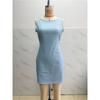 Women Square Neck Sleeveless Mini Dress Backless Bow Tie Design Slim Fit A Line Short Dress Elegant Party Club Bodycon Dress