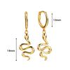 925 Silver Needle Square Pendant Hoop Earrings Vintage Gold Earrings For Women Shell Pendant Earring Fashion Jewelry Accessories