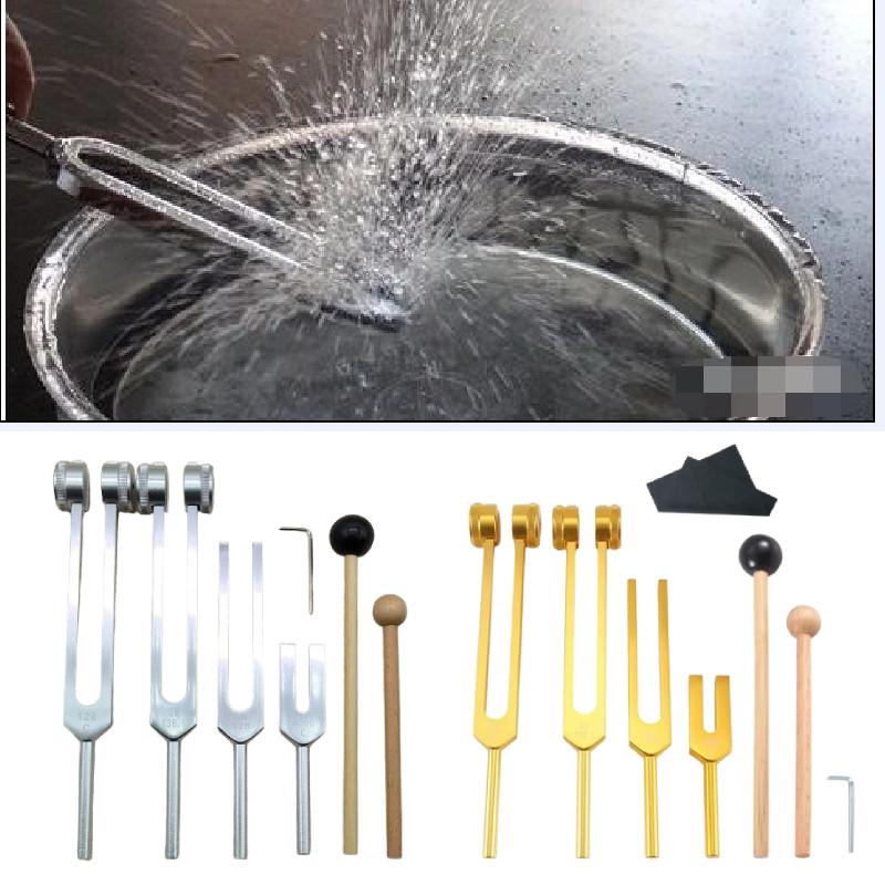 Aluminiumlegierung Stimmgabel Set Für Fitnessgeräte Und Massagetherapie Mit Reinigungswerkzeugen
