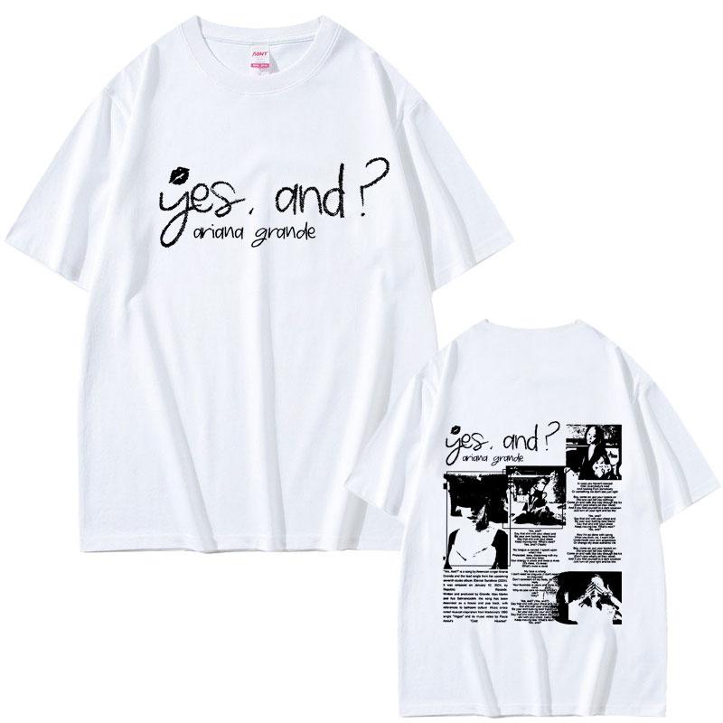 

Yes and Ariana Grande Singer Music Graphic T-shirt Men women Hip Hop Casual T Shirts Unisex Oversized Tees S