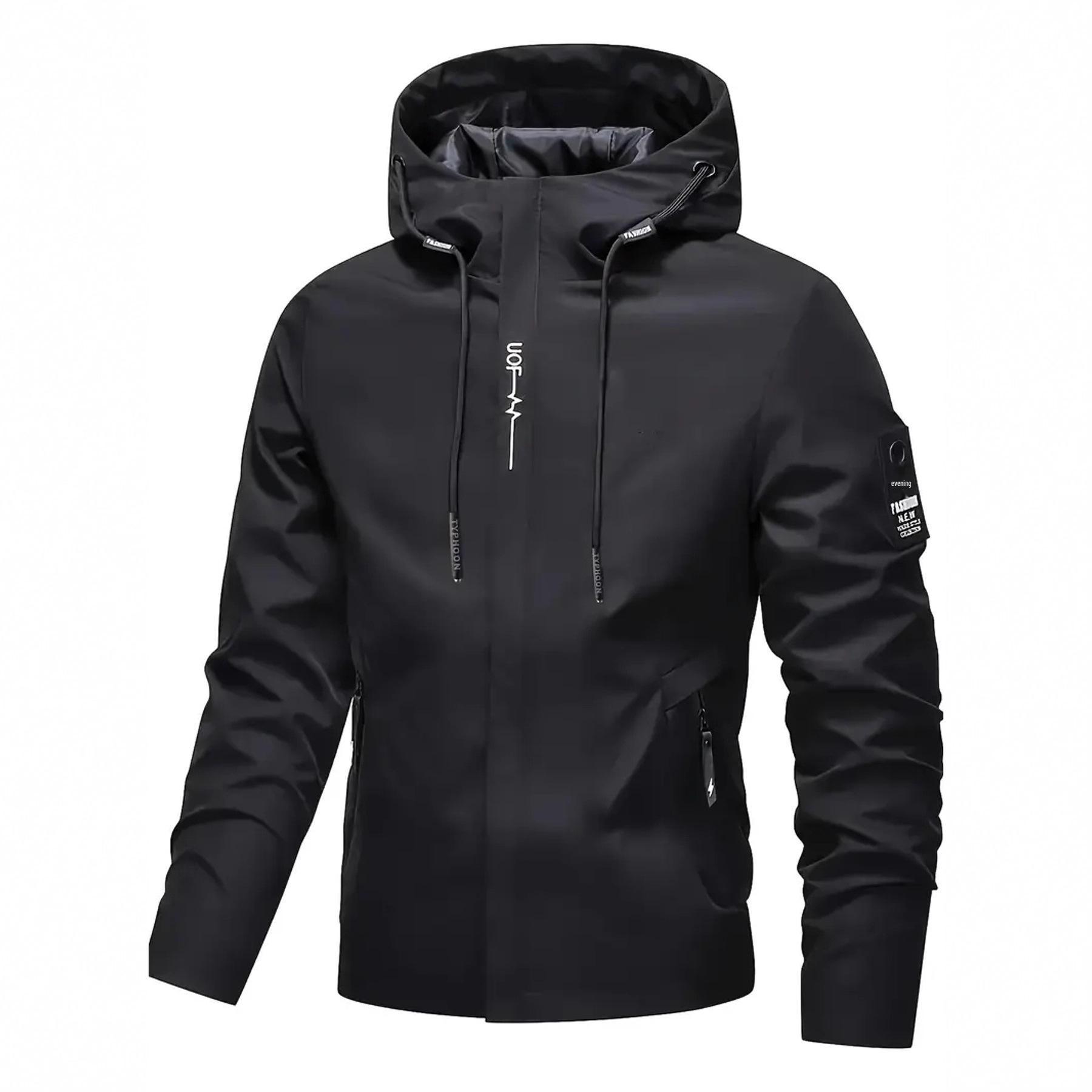 

Men s Hooded Casual Fashion Jacket - European Size, New American Trend for Spring & Autumn XL