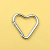Heart-shaped Aluminum Carabiner Key Chain Clip Outdoor Camping Keyring Spring Hook Water Bottle Hanging Buckle Travel Accessory