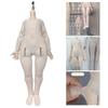 White Doll Elastic Jumpsuit Cute Doll Sleep Clothes for 1/3 1/4 1/6 BJD 30/45/60cm Dolls