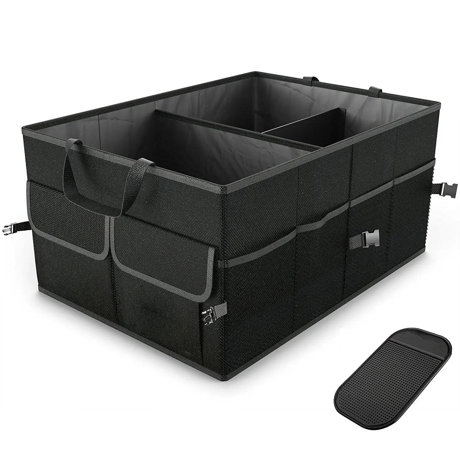 Folding Multifunctional Trunk Cargo Organizer Caddy Storage Collapse Bag Bin for Car Truck SUV Storage Organizer чёрный