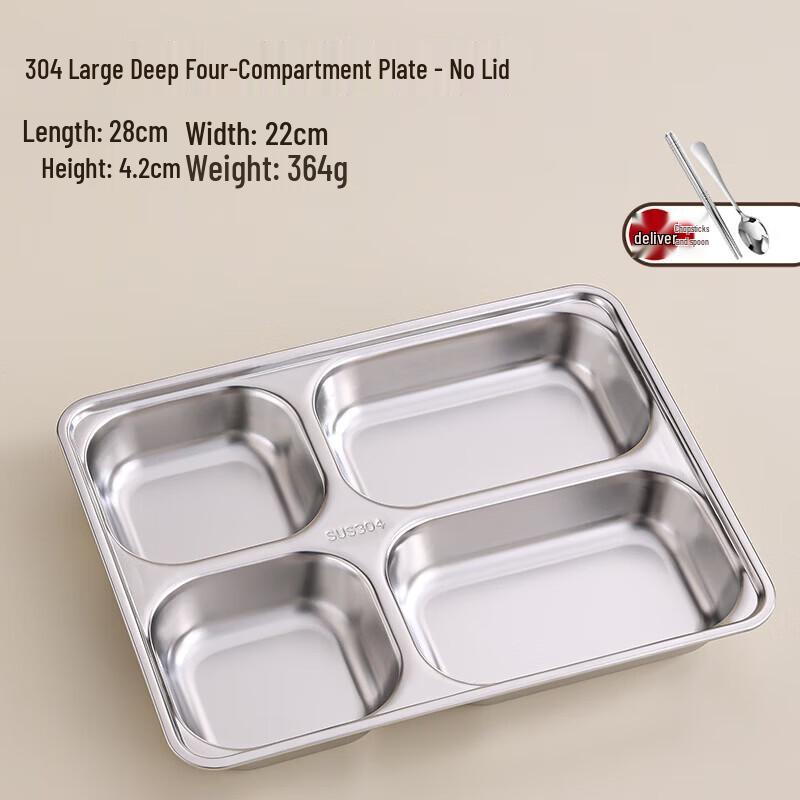

Food Grade Stainless Steel Divided Lunch Tray