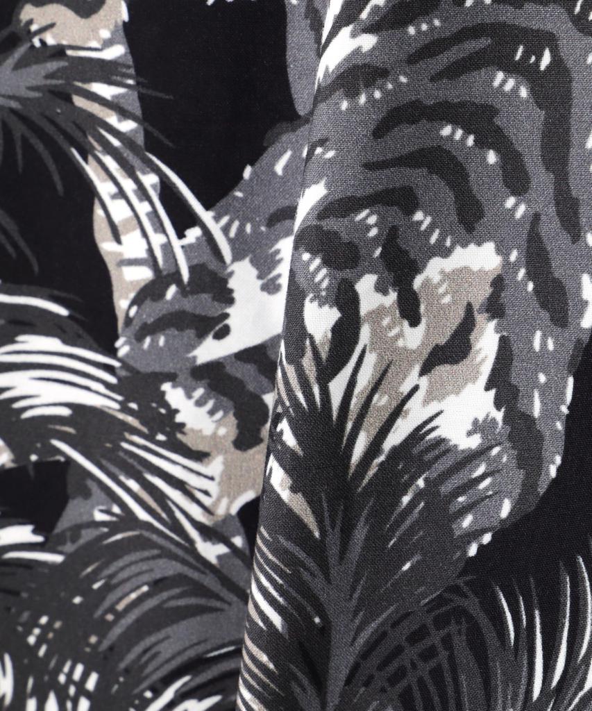 AVIREX ALOHA SHIRT TIGER & PALM TREE Men's M 010 Black 783-5123006