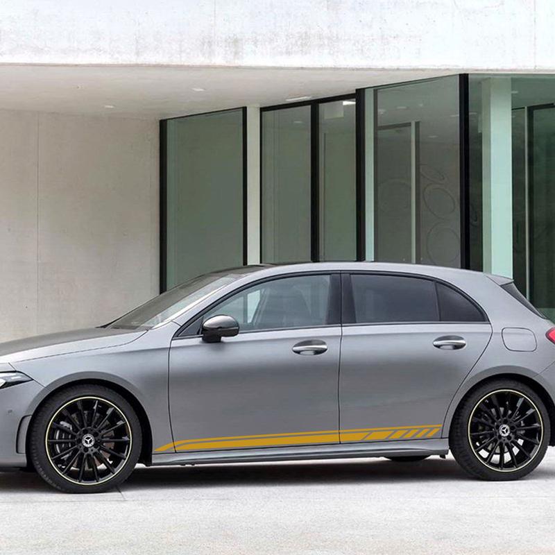 Car Side Stripe PVC Stickers For Mercedes Benz W205 W204 W203 W212 C Class C180 C200 C300 C63 Vinyl Styling Tuning Accessories