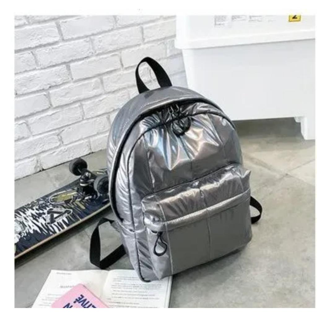 Fashion Space Padded Women Backpacks Winter Down Cotton School Bags for Teenager Designer Travel Bag Female Big Purses