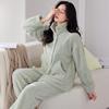 Pajamas Winter Women'S Coral Fleece Winter Flannel Autumn And Winter Loungewear Set