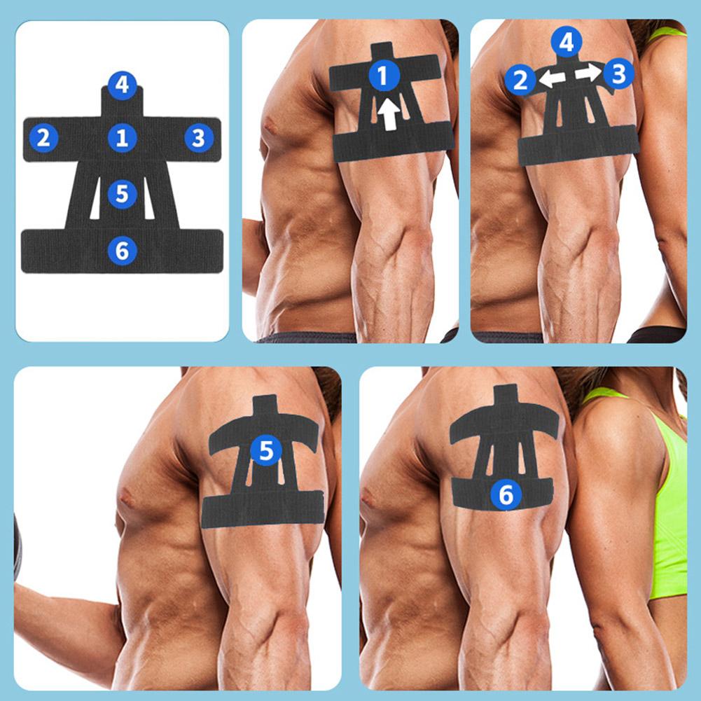 10 PCS Kinesiology Tape for Shoulder Precut,Shoulder Tape -Waterproof & Breathable, Enhance Elastic Sports Tape for Pain Support