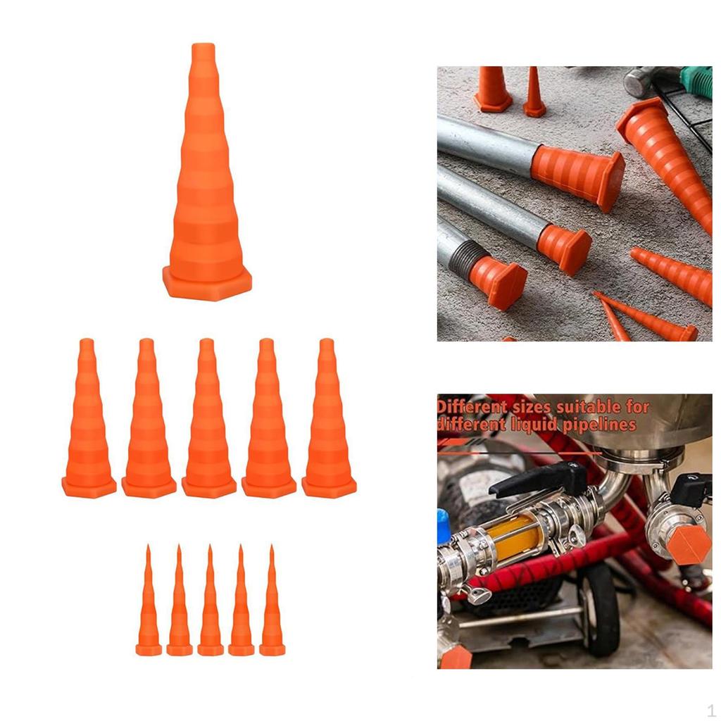 11 Pieces Hydraulic Hose Plug Assortment Tapered Versatile for System Maintenance