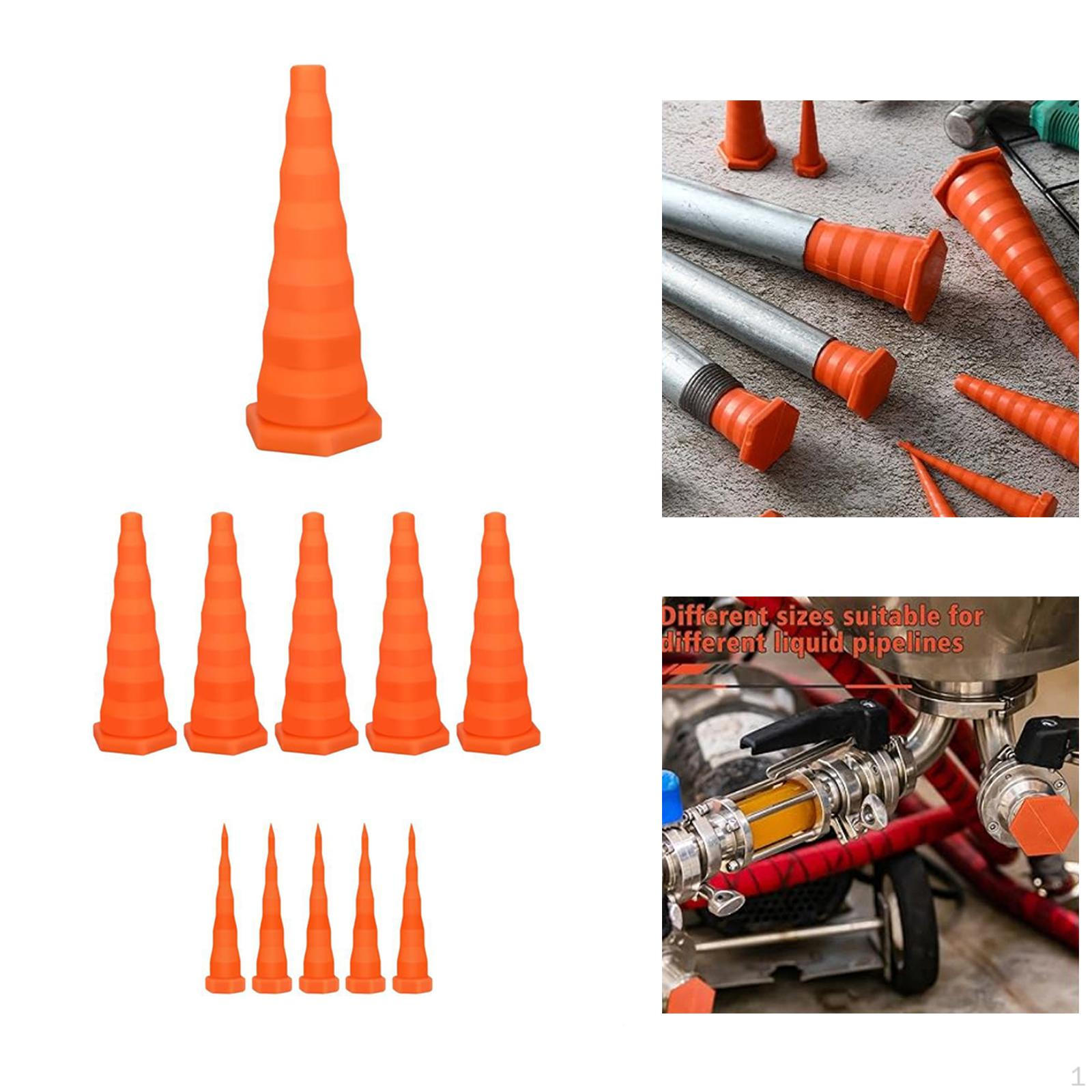 

11 Pieces Hydraulic Hose Plug Assortment Tapered Versatile for System Maintenance