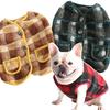 French Bulldog Red Plaid Vest Double Layer Casual for Chubby Dogs Corgi English Bulldog Pug
