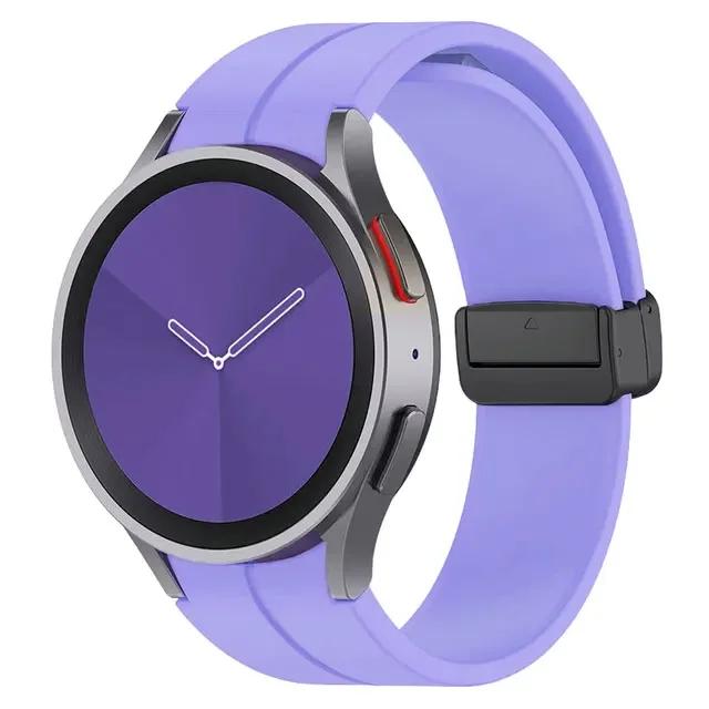 Original Silicone Band for Samsung Galaxy Watch 6 5 4 Classic Strap 47mm 43mm 44mm 40mm Magnetic Buckle Galaxy Watch 5 Pro 45mm