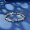 14K Gold Plated Fashion Tennis Bracelet 8mm Round Full Zircon Bracelets for Women