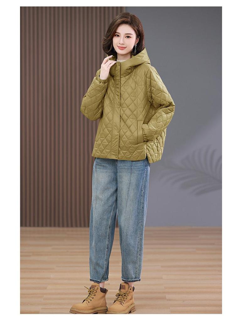 Women's 2024 Lightweight Petite Quilted Cotton Coat - Autumn/Winter Fashion