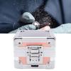 25 Holes Aluminum Alloy Nail Drill Bit Case with Foam Insert Transparent   Cover Manicure Nail Drill Bit Holder