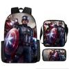 Printed Avengers The Backpack Set Oxford Fabric Pencil Case Essentials School