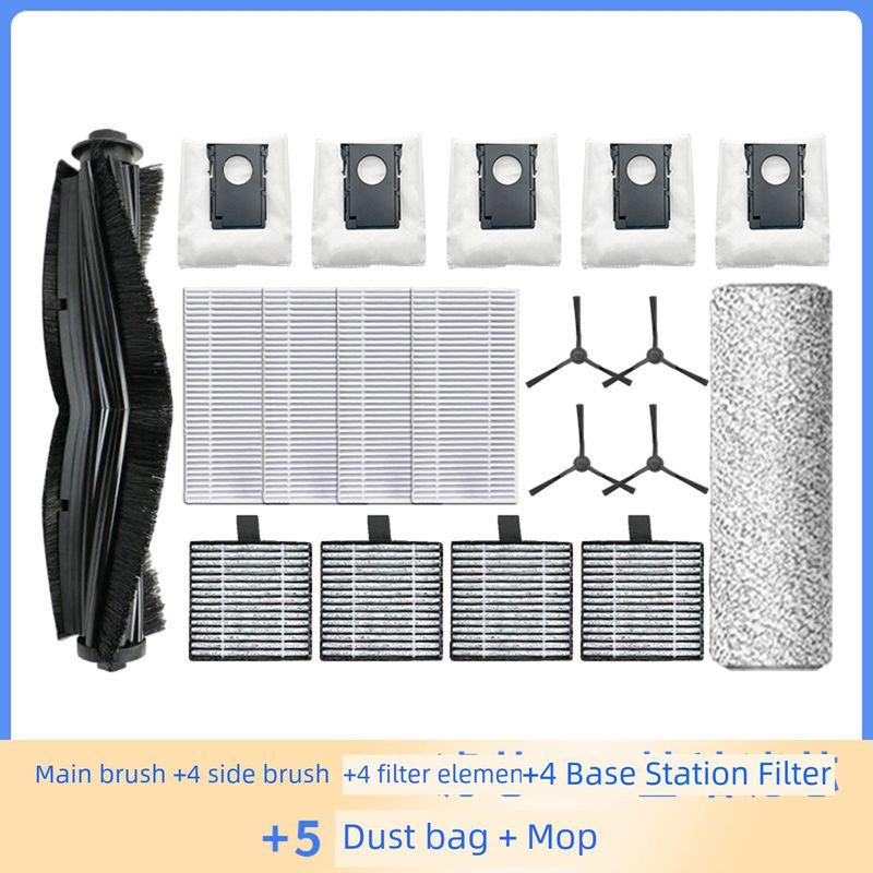Suitable for Midea W20 W20pro Sweeping Robot Crawler Mop Filter Element Rolling Side Brush Rag Bracket Accessories