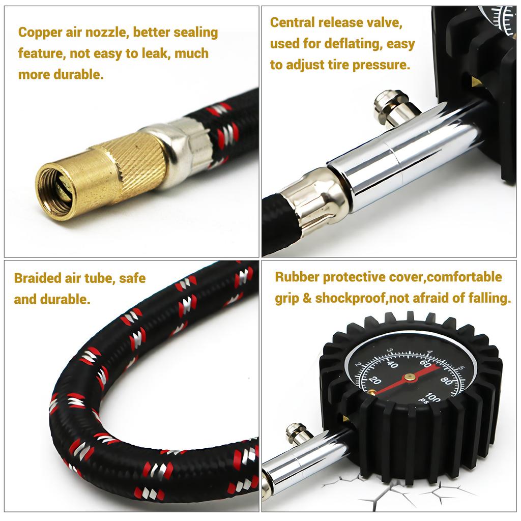 0~100PSI Automobilový měřič tlaku v pneumatikách Měřič tlaku v pneumatikách Měřič tlaku v pneumatikách Měřič tlaku v pneumatikách