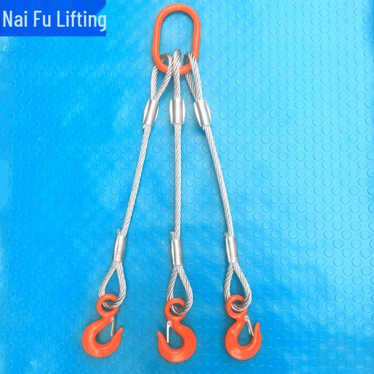 Wire Rope Sling Variants: Pressed Wire Rope, Lifting Hook, Two-Leg, Three-Leg, Four-Leg.