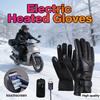 Electric Heated Gloves Windproof Touchscreen Hand Warmer USB Soft Leather Heating Gloves for Outdoor Camping Hiking
