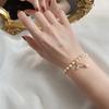 Girls Crystal Charms Fashion Jewelry Women Pearl Bangles Whale Fishtail Bracelets Pendant Beads