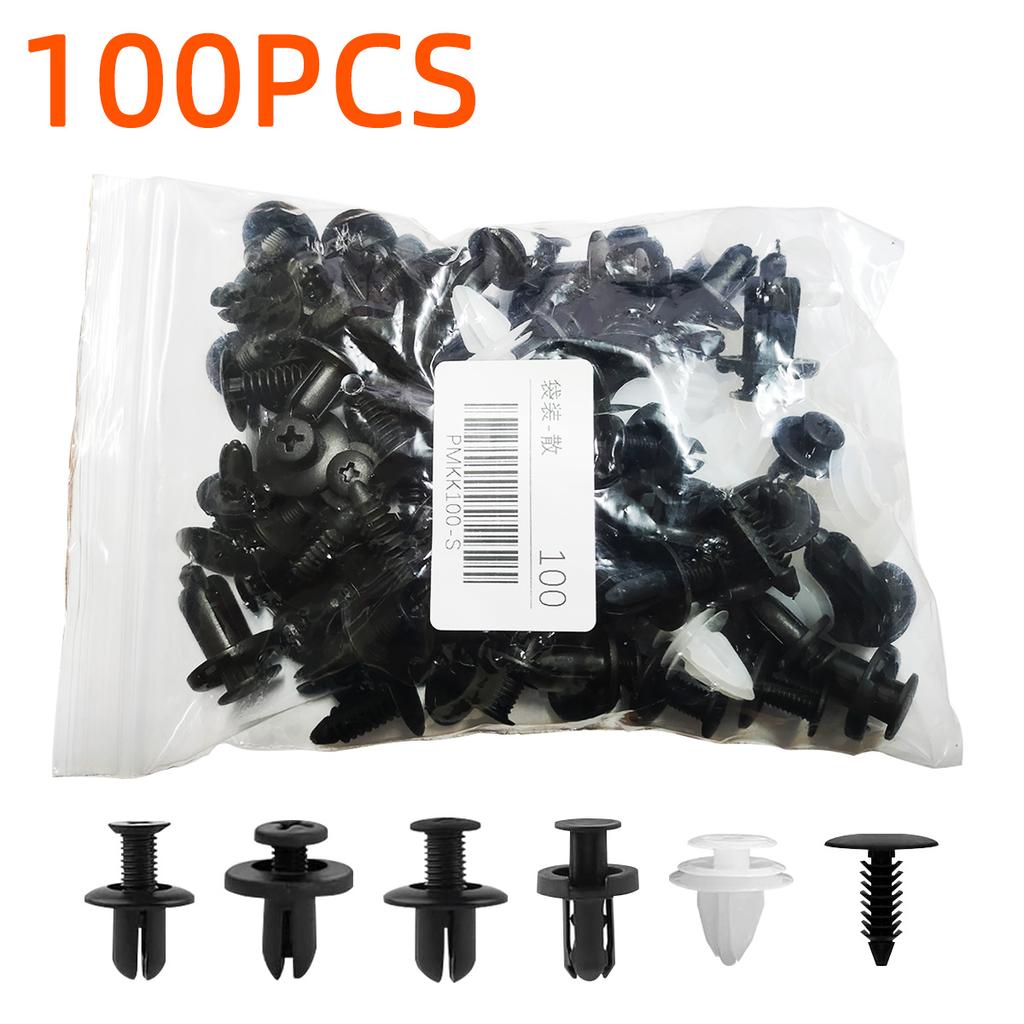 100PCS Universal Car Fivela Plástico Fixo Fivela Prendedor