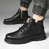 Fashion Ankle Short Barrel Male Shoes Brown Booties Black Men's Boots Y2k Offer In Promotion Retro Cheap Trendy 2025 New Offers Non Slip