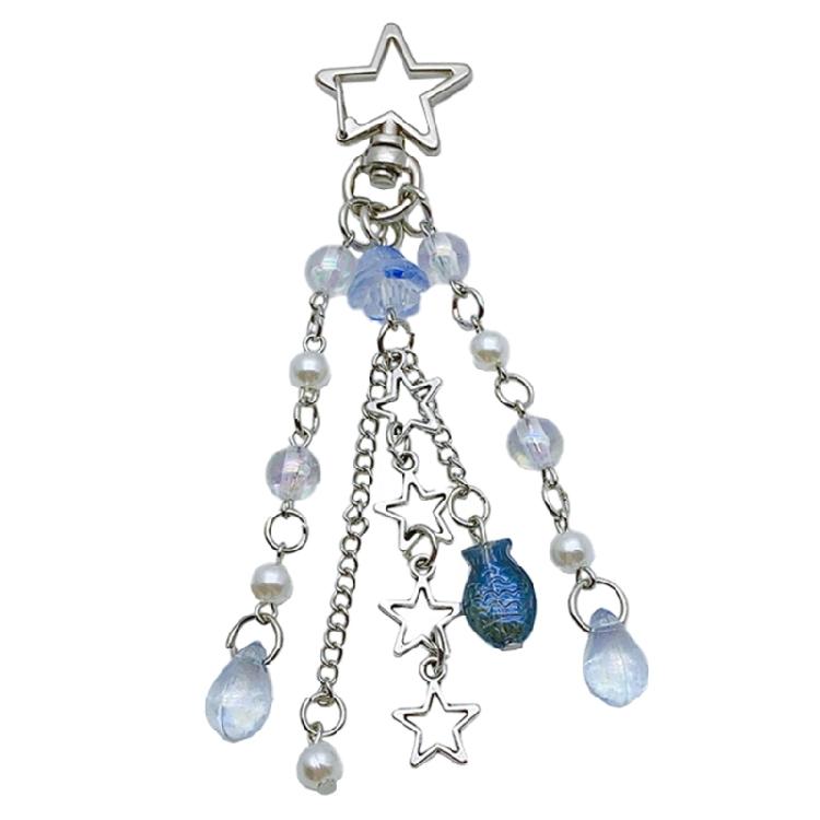 

Cartoon Bag Decoration Keys Charm Mini Tassels Keychain Alloy Material for Key 1