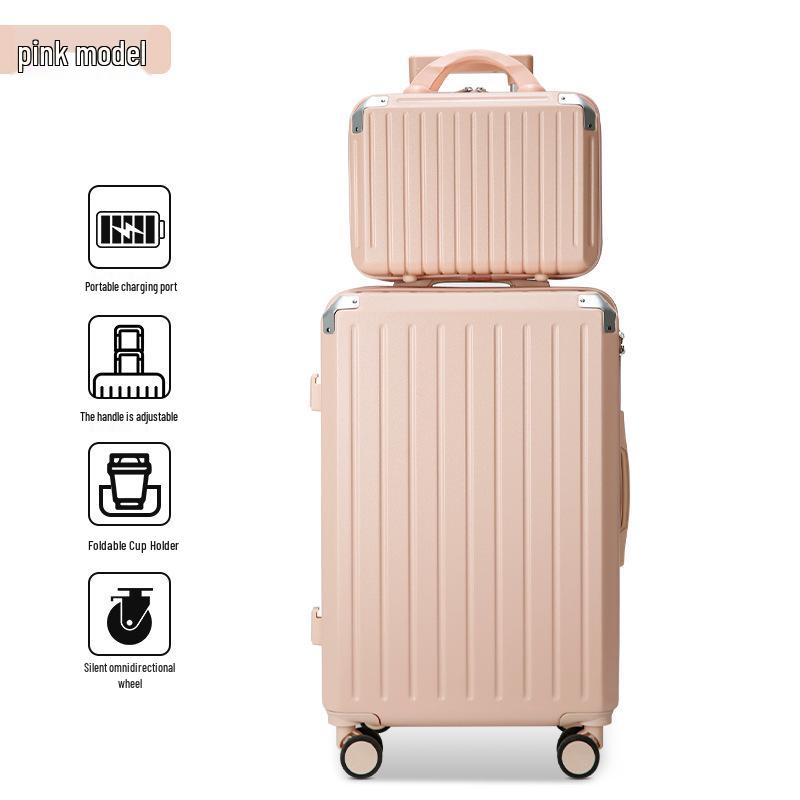 Mother-Daughter Set: Universal Wheel Travel Suitcase with 28-Inch & 20-Inch Trolley Cases, Large Capacity, with Security Code Lock