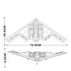 Military Technical B2 Ghost Stealth Ghost Bomber Fighter Building Blocks World War Ww2 Specia Missile Model Bricks Kid Toys Boys