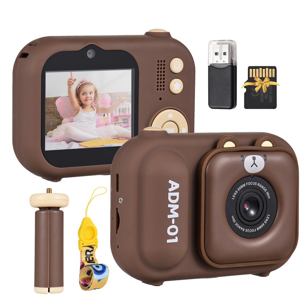 1080P Kinder Digitalkamera Mini Videokamera für Kinder 48MP 2,4 Zoll IPS Bildschirm Dual Objektiv Eingebaut