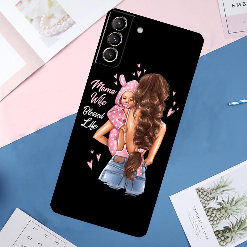 

Beautiful Mother Daughter Son Case For Samsung Galaxy S25 Ultra S21 S22 S24 S23 Ultra S9 S10 Plus S21 FE S25 FE Back Cover Galaxy S20 FE