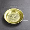 1Pc Retro Round Tinplate Storage Tray Desktop Disc for Fruit Snacks Pastries Desserts Candy - Household Kitchen Food Organizer
