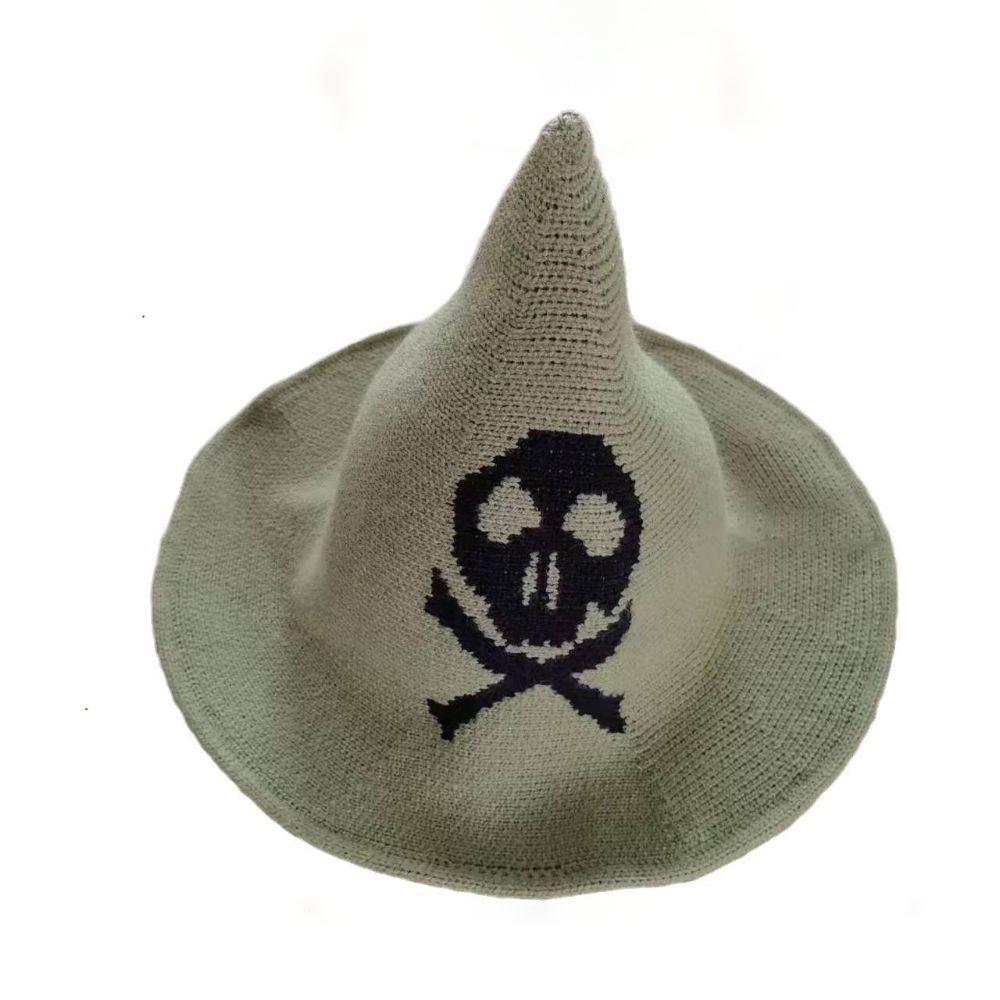 Coseplay Wizard Black Hat Masquerade Hat Wool Knit Hat Unique Halloween Witch Hat  Festival