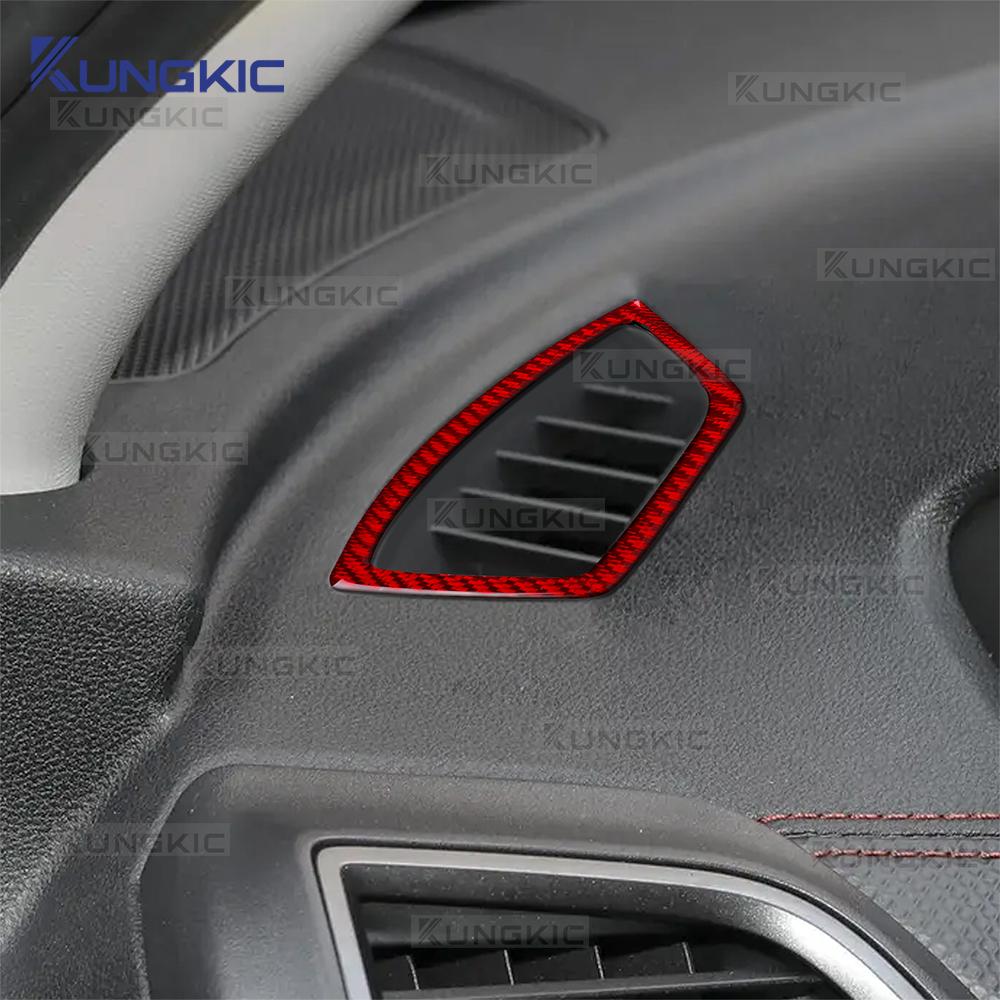 For Subaru Forester 2019 2020 2021 2022 2023 2024 Real Soft Carbon Fiber Sticker LHD RHD Car Air Outlet Frame Side of Dashboard