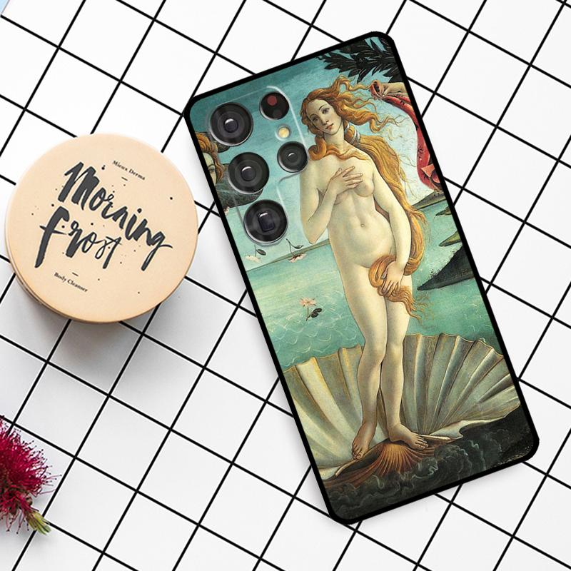 Art Paintings The Birth Of Venus Case For Samsung Galaxy S23 S21 S22 Ultra S8 S9 S10 Note 10 Plus Note 20 Ultra S20 FE Cover