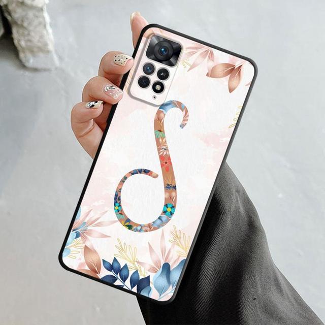 Blumenmuster Blatt Brief Kunst Fall für Xiaomi Redmi Hinweis 12 11t 11s 11 10 8 Pro 9 9s 9t 8t für Mi 10 8 9a 9c 10c 12c K40