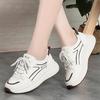 Thick-Soled Casual Shoes For Women In Spring And Autumn New Lace-Up White Shoes Lightweight Soft Sole Comfortable Travel Shoes