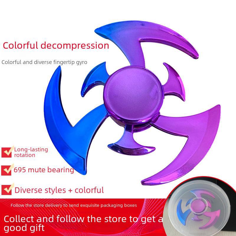 Limited Edition Colorful Gold-Plated Plastic Finger Gyroscope for Children