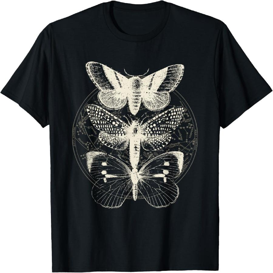 Butterfly Moth Witchcore Insect Astronomy Lover Witchy T-Shirt XXXXXL