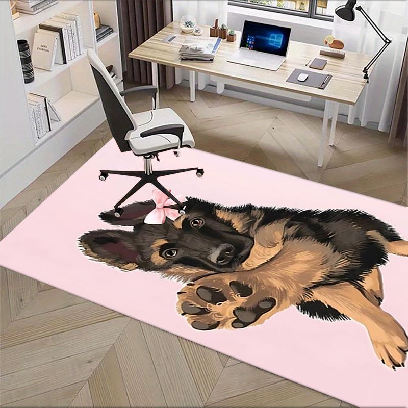 German Shepherd Theme Chair Mat Office Carpet Oversized Rug for Home Decor, Sofa Carpet, Desk Chair Mat, Gift Idea for Office and Living Room