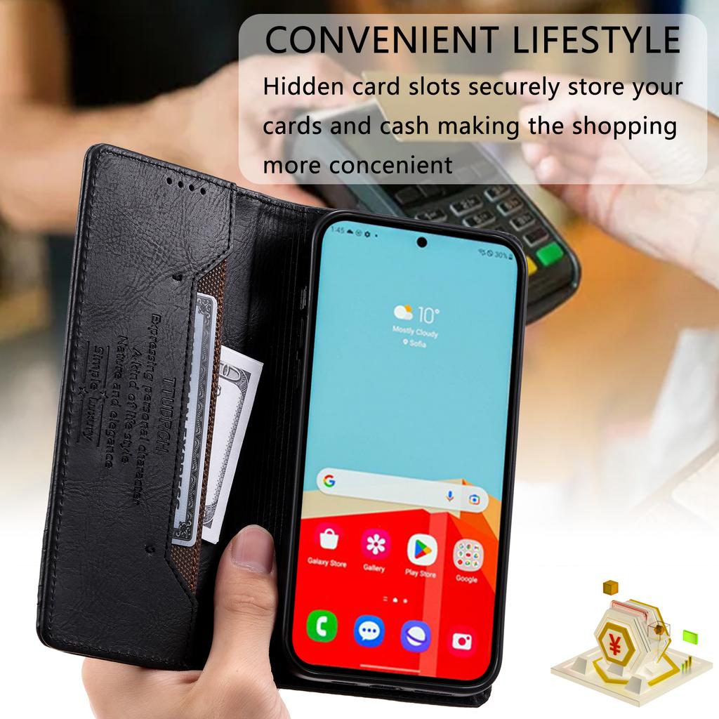 TTUDRCH Style 007 For Samsung Galaxy A17 Leather Case RFID Blocking Wallet Stand Phone Cover